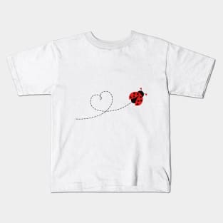 Lady Bug Love Kids T-Shirt